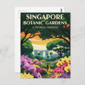 Singapore Botanic Gardens Reizen Briefkaart (Voorkant / Achterkant)