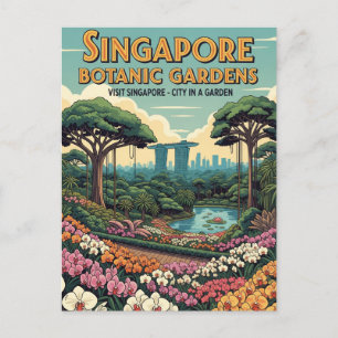 Singapore Botanic Gardens Reizen Briefkaart