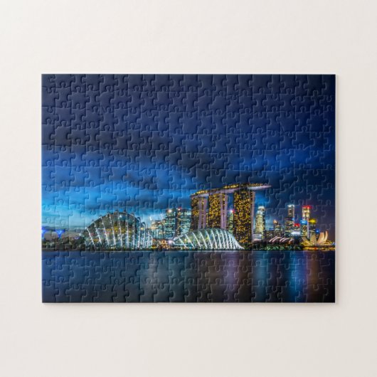 Singapore bouwt Landmarks Water Reflections Legpuzzel (Horizontaal)
