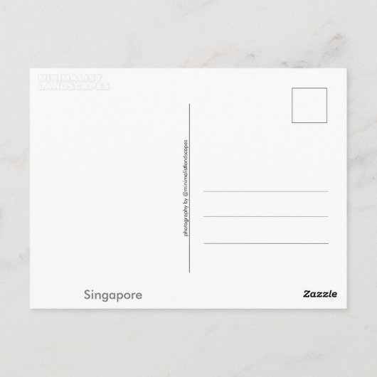 Singapore Briefkaart (Achterkant)