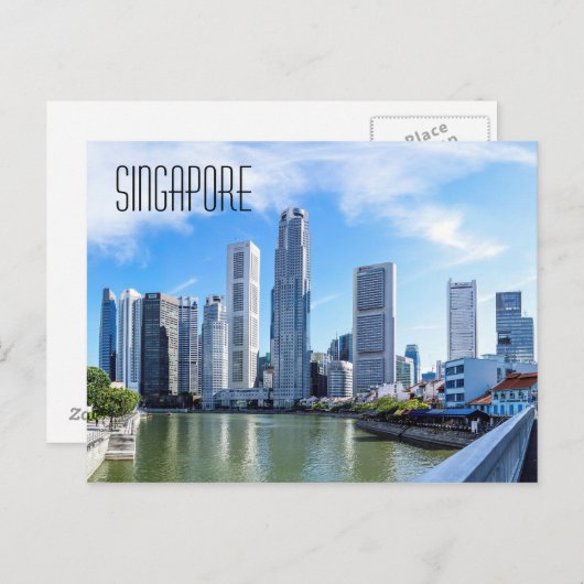 Singapore Briefkaart (Voorkant / Achterkant)