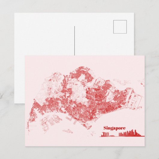 Singapore Briefkaart (Voorkant / Achterkant)