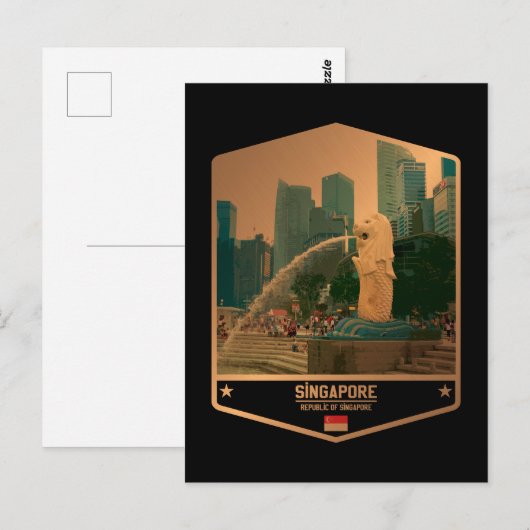 Singapore Briefkaart (Voorkant / Achterkant)