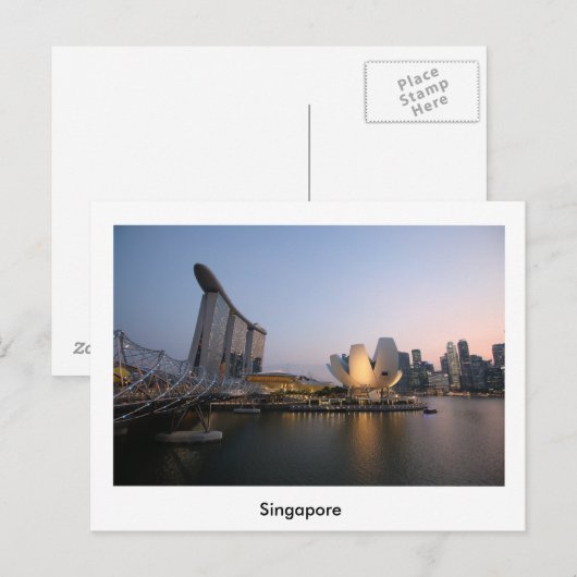 Singapore Briefkaart (Voorkant / Achterkant)