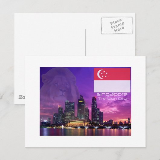 Singapore Briefkaart (Voorkant / Achterkant)