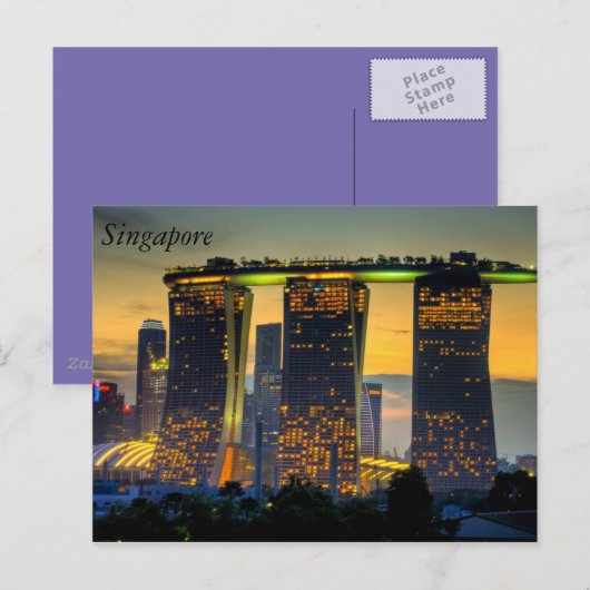 Singapore Briefkaart (Voorkant / Achterkant)
