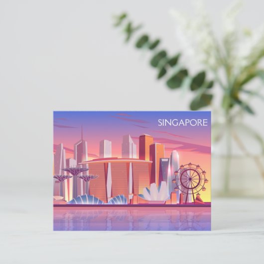 Singapore Briefkaart (Staand voorkant)