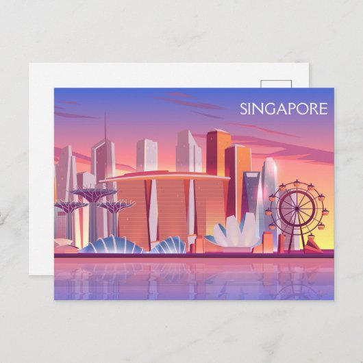 Singapore Briefkaart (Voorkant / Achterkant)