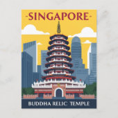 Singapore Buddha Tooth Relic Temple Briefkaart (Voorkant)