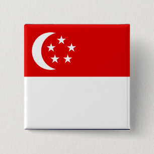 Singapore-Button/laptop Vierkante Button 5,1 Cm