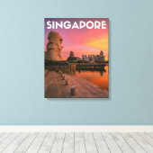 Singapore Canvas Afdruk (Insitu (Houten vloer))