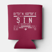 Singapore Changi International Airport Code Blikjeskoeler (Achterkant)