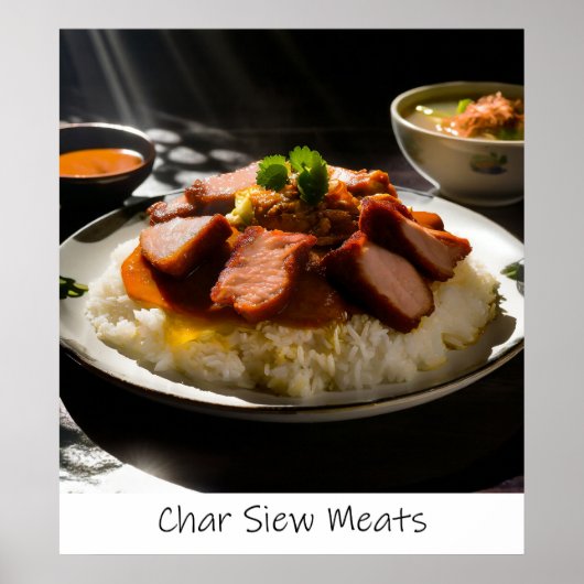 Singapore Char Siew Meats - Archief Print (Voorkant)