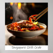 Singapore Chili Crab - Afdrukken Poster (Voorkant)