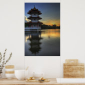 Singapore Chinese Garden Pagoda Building Poster (Keuken)