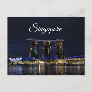 Singapore City Marina Bay Sands Travel Briefkaart