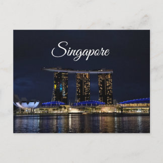 Singapore City Marina Bay Sands Travel Briefkaart