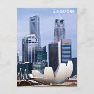 Singapore City Skyline ArtScience Museum Reizen Briefkaart