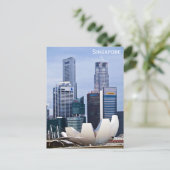 Singapore City Skyline ArtScience Museum Reizen Briefkaart (Staand voorkant)