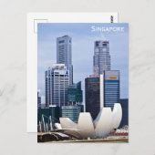 Singapore City Skyline ArtScience Museum Reizen Briefkaart (Voorkant / Achterkant)
