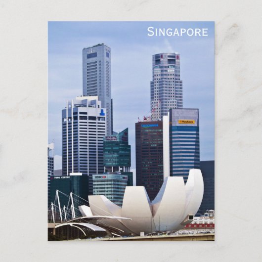 Singapore City Skyline ArtScience Museum Reizen Briefkaart (Voorkant)