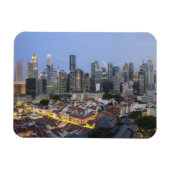 Singapore City Skyline Avondmagneet Magneet (Horizontaal)