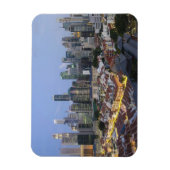 Singapore City Skyline Avondmagneet Magneet (Verticaal)