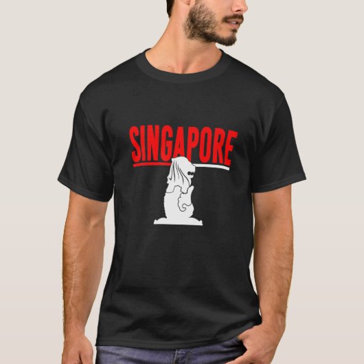 Singapore City Tourist Destination Souvenir T-shirt (Voorkant)