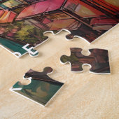 Singapore City Uitzicht Kleurrijk Legpuzzel (Zijkant)