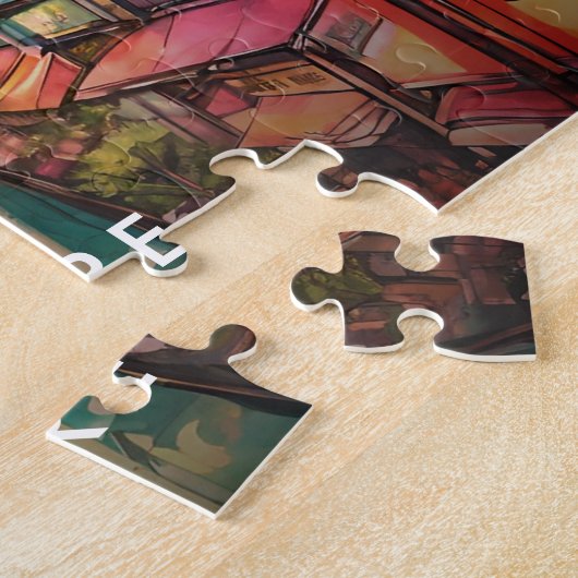 Singapore City Uitzicht Kleurrijk Legpuzzel (Zijkant)