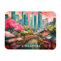 Singapore City Uitzicht Kleurrijk