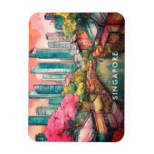 Singapore City Uitzicht Kleurrijk Magneet (Verticaal)