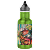 Singapore City Uitzicht Kleurrijk Waterfles (Rechts)
