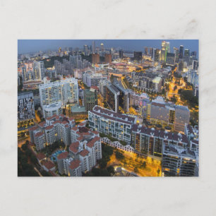 Singapore Cityscape in Blue Hour Briefkaart