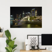 Singapore Cityscape langs de rivier bij het Poster (Thuiskantoor)
