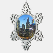 Singapore cityscape tin sneeuwvlok ornament (Rechts)