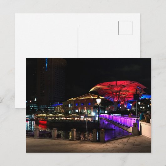 Singapore Clarke Quay #7-2 Briefkaart (Voorkant / Achterkant)