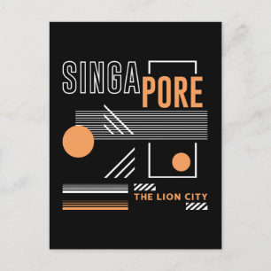 Singapore De Leeuwenstad Moderne Geometrische Vorm Briefkaart