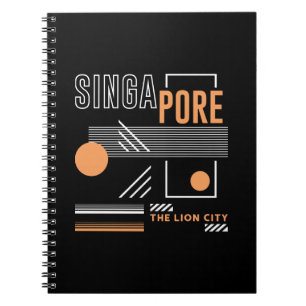 Singapore De Leeuwenstad Moderne Geometrische Vorm Notitieboek