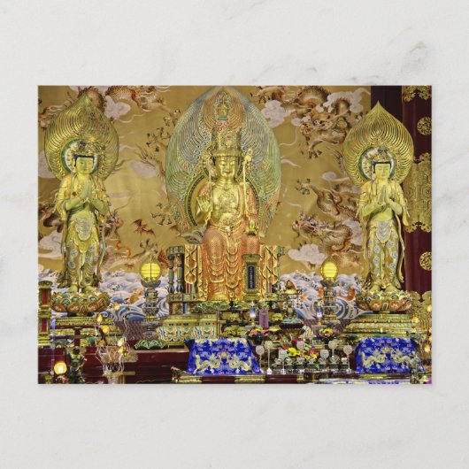 Singapore, de Tooth Relic Temple van Boeddha Briefkaart (Voorkant)