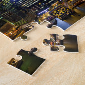 Singapore downtown bij nacht legpuzzel (Zijkant)