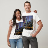 Singapore downtown bij nacht t-shirt (Unisex)