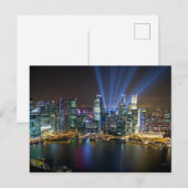 Singapore Downtown Lichtshow Briefkaart (Voorkant / Achterkant)