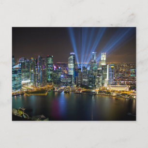 Singapore Downtown Lichtshow Briefkaart