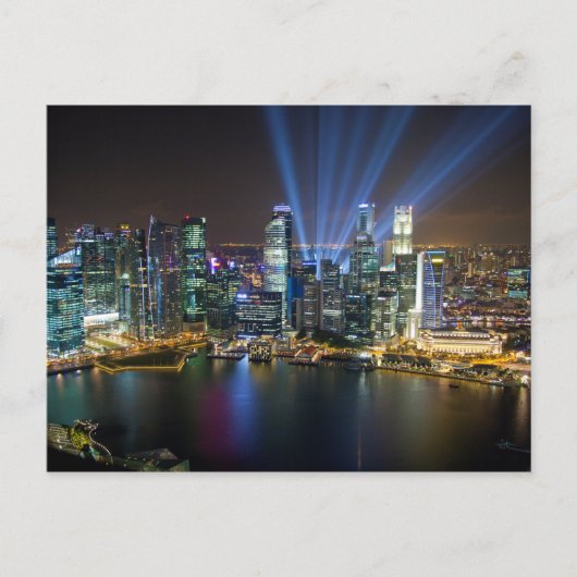 Singapore Downtown Lichtshow Briefkaart (Voorkant)