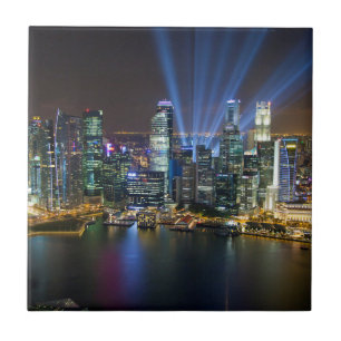Singapore Downtown Lightshow Tegeltje