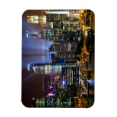 Singapore downtown stad bij nacht magneet (Verticaal)