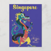 Singapore dragon vintage poster briefkaart (Voorkant)