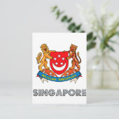 Singapore Emblem Briefkaart (Staand voorkant)