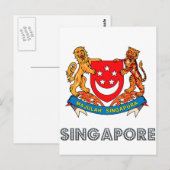 Singapore Emblem Briefkaart (Voorkant / Achterkant)